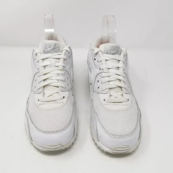 Nike Air Max 90 Premium White Athletic Sneakers - Picture 3 of 14